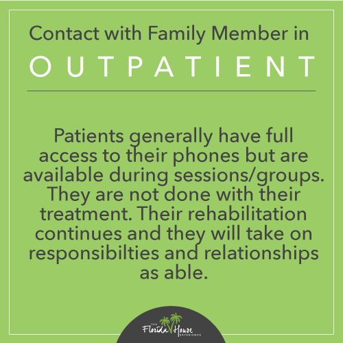 How much space should you give someone if they are in outpatient rehab?