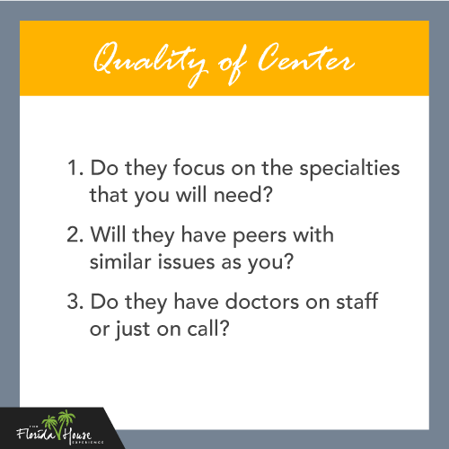 Questions to ask - about quality of center