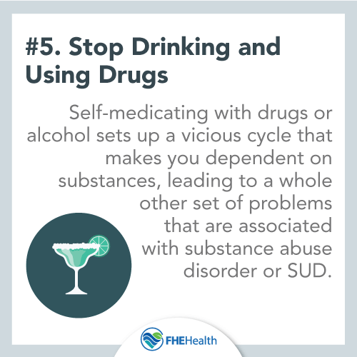 5 Tips to avoid emotional pain - stop drinking and using drugs