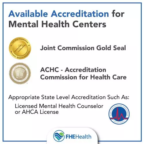 What accreditations are available for mental health facilities