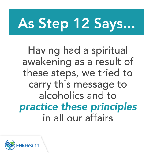 Step 12 and the principles of AA