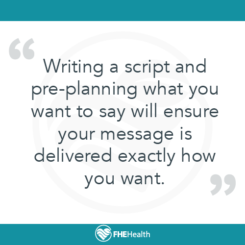When discussing mental health with colleagues - have a script