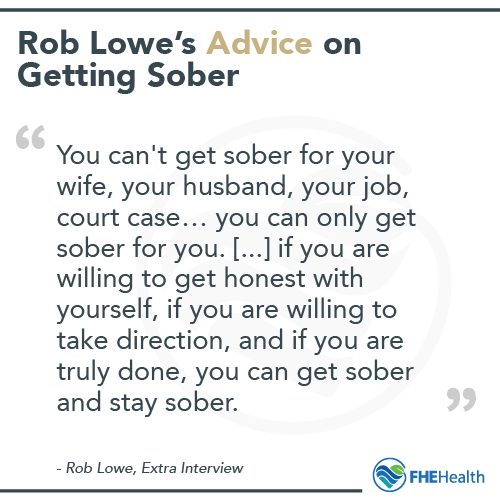 Rob lowe's advice for addiction