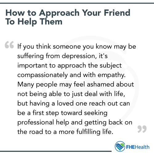 How to approach your friend who won't talk about depression