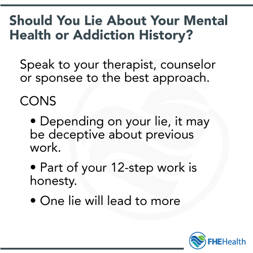 Should you lie about your mental health on a resume