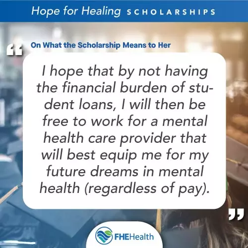 I hope that by not having the financial burden of student loans