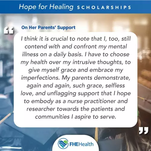 Isabel Buckingham on her parents support