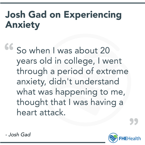 Josh Gad experiencing anxiety