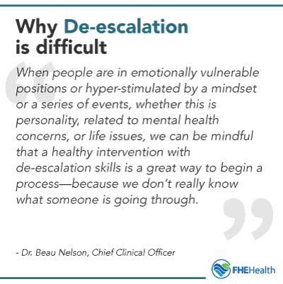 Why De-escalating is difficult