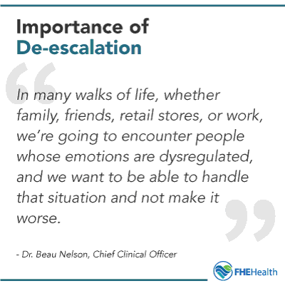 Importance of de-escalation
