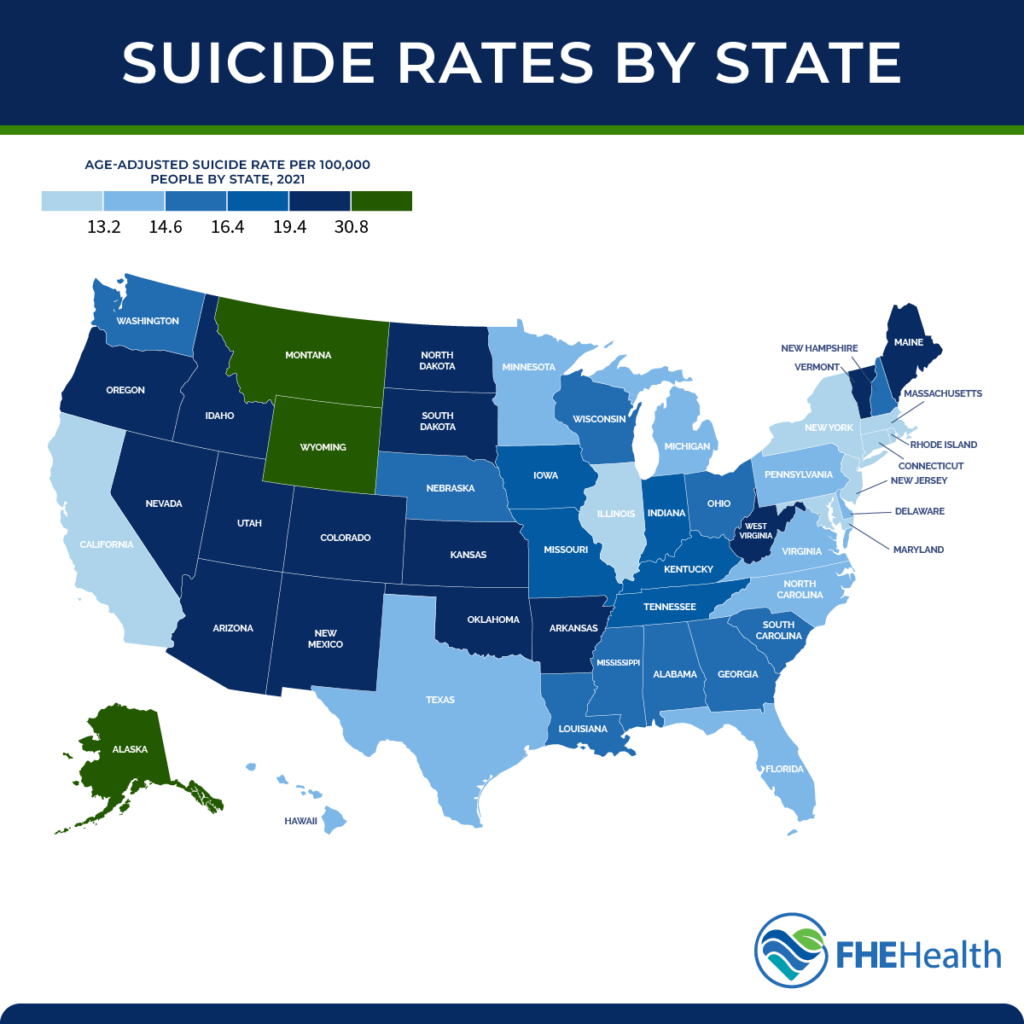 What are the suicide rates by state