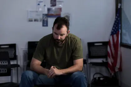 Veteran reflecting during neuroscience-based care at FHE Health