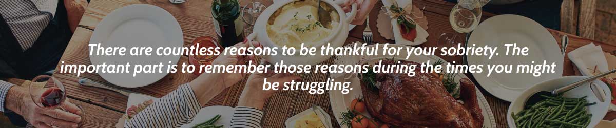 Reasons to be thankful in recovery