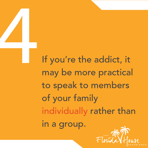 Are you the addict? Talking with family