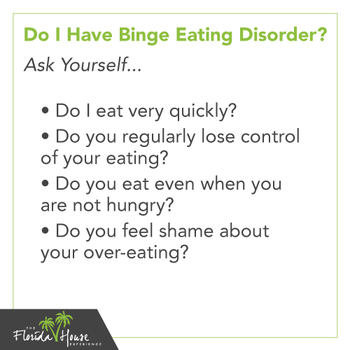 Questions to ask yourself about being binge eating disorder