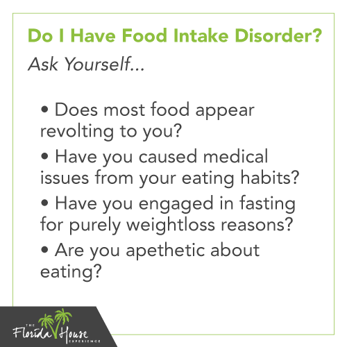 Questions to ask yourself if you have food intake disorder?