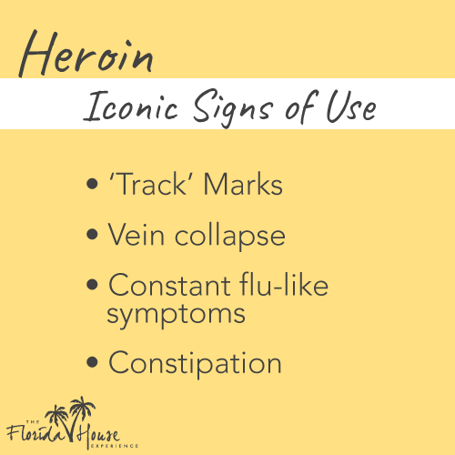 Iconic signs of use - Heroin
