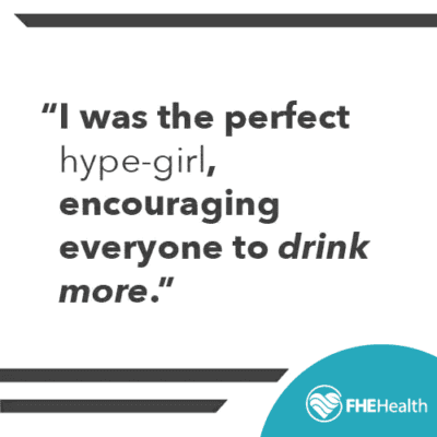 I was the perfect hype-girl, encouraging everyone to drink more.