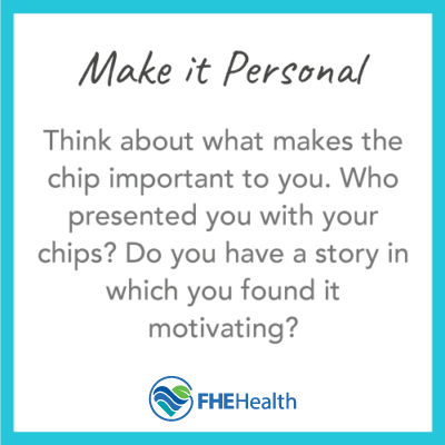 Tips on what to say while giving someone an aa chip - Make it personal