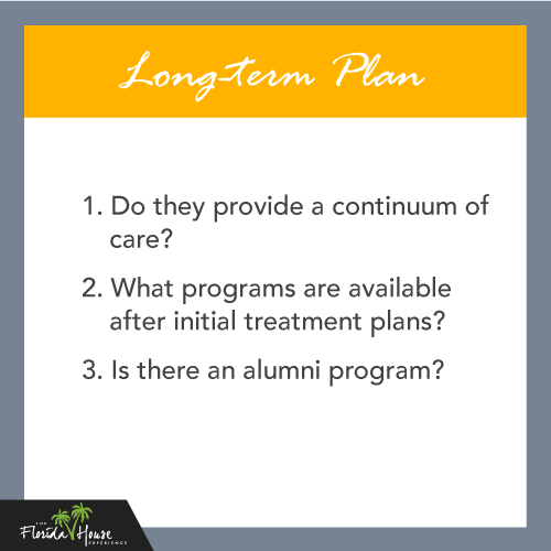 Questions to ask rehab centers about long-term plan