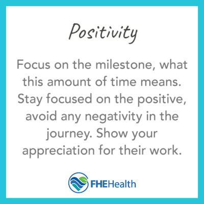 Tips on what to say when giving someone an aa chip - stay positive
