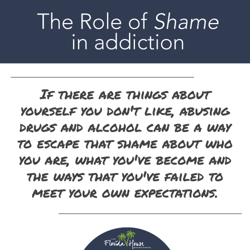 if there are things about yourself you don't like, abysing drugs and alcohol can be a way to escape that shame about who you are, what you've become and the ways that you've failed to meet your own expectations