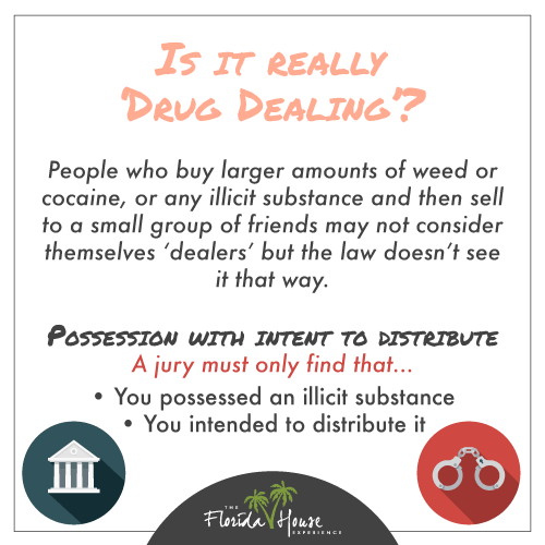 Does sharing drugs with friends count as dealing?