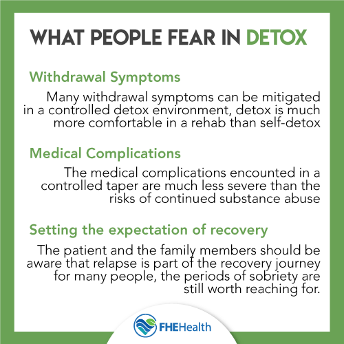What are the things people fear detox for?