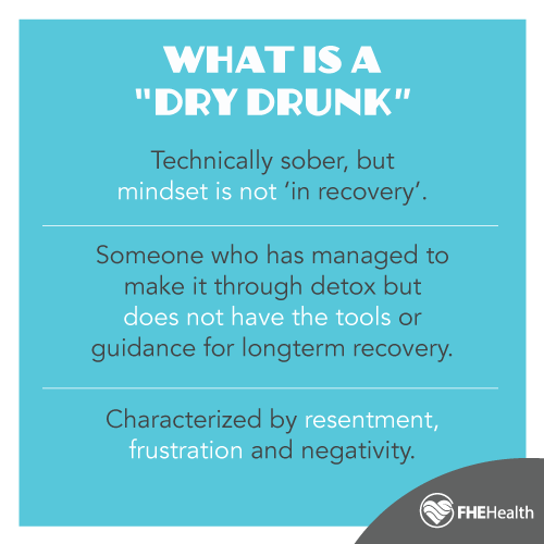Is a dry drunk really sober? What characterizes it?