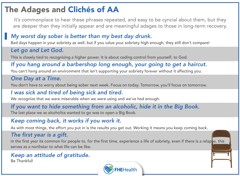 12-step adages and cliches