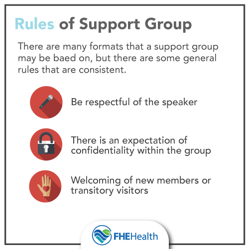 What are the standard rules of a support group?