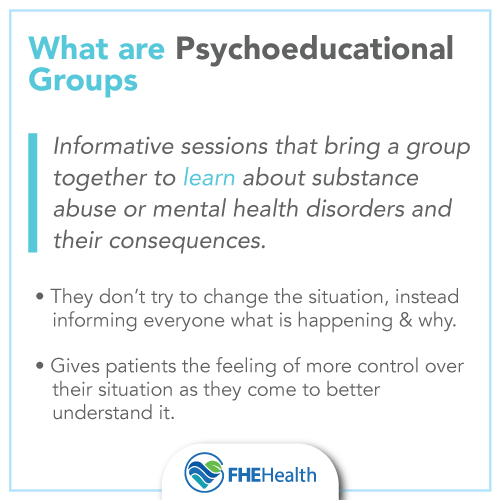 What are psychoeducational groups?