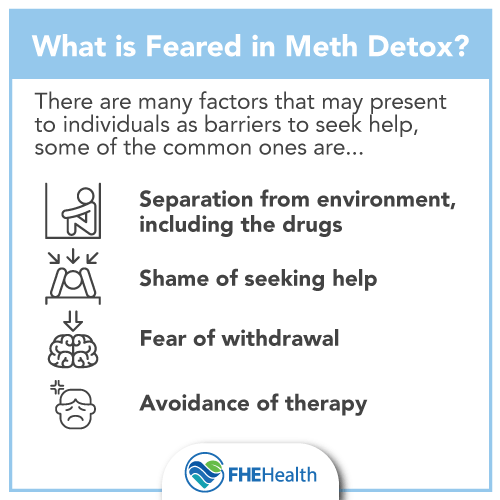 What is feared in meth detox?
