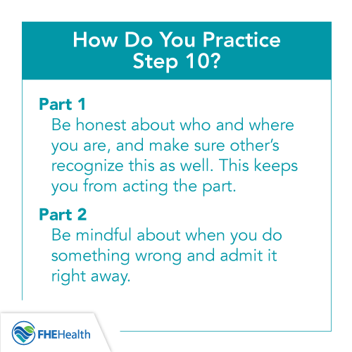 How do you practice step 10