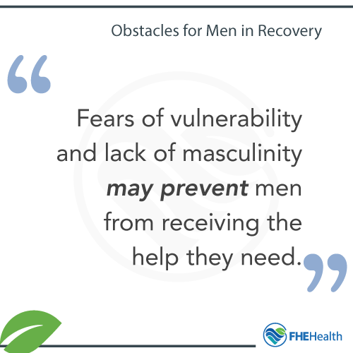 Fears of vulnerability and lack of masculinity may prevent men from receiving