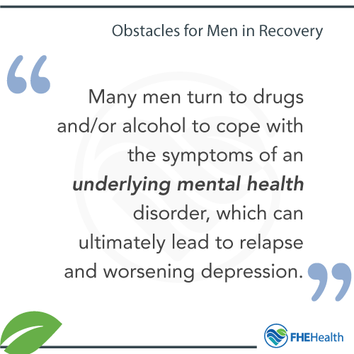 Obstacles for men in recovery