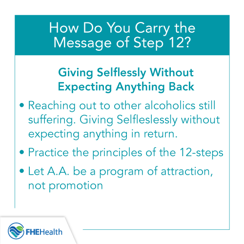 Carrying the message of Step 12