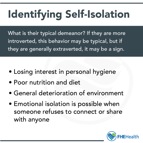 What is self-isolating behavior?