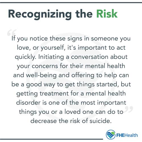 Recognizing the risk of suicide and what to do