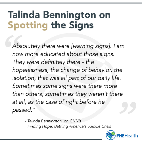 Talinda Bennington On Spotting the Signs