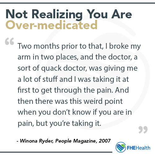 Winona Ryder on not realizing she was being overprescribed