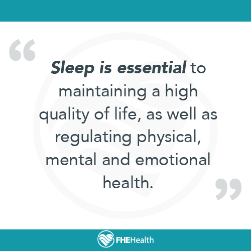 Sleep is essential to a routine