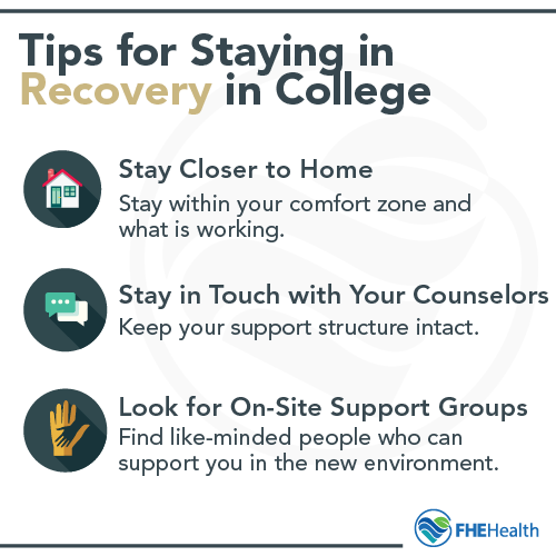 Tips for staying in recovery in college