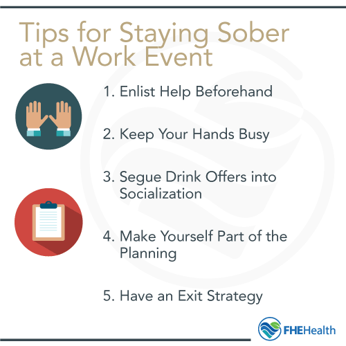 Tips for staying sober at a work event