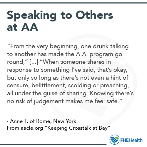 Speaking to Others at AA