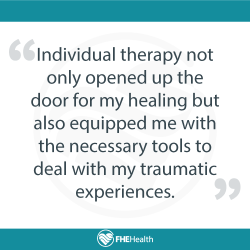 Individual therapy not only opened up