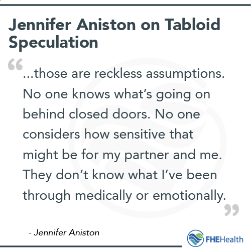 Jenifer Aniston on Tabloid Speculation