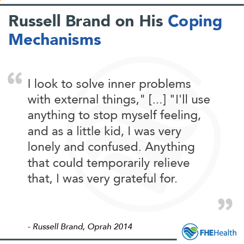 Russell Brand on his unhealthy coping mechanisms