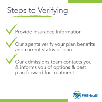 The steps to verifying insurance for treatment Verify Rehab Insurance for Treatment at FHE Health 