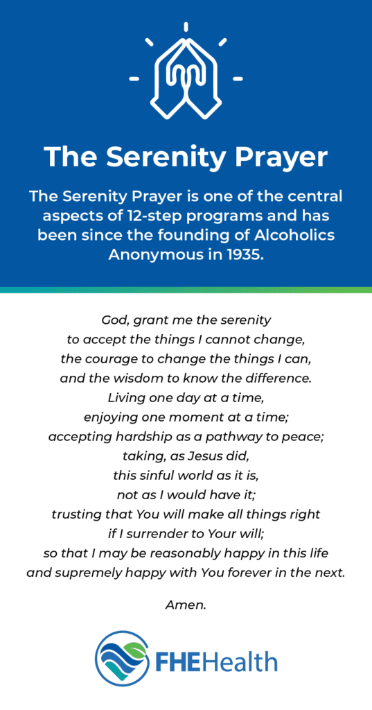 What is the serenity prayer?